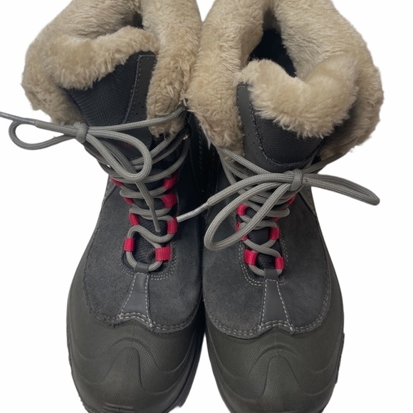 Columbia Women Teen Youth Omni-heat BY1291‑022 Winter Boots Size 7 - Gray - Picture 14 of 16